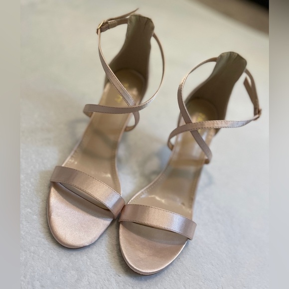 Shoes - Strappy Satin Open Toe Heels [[ 3/$15 ]]